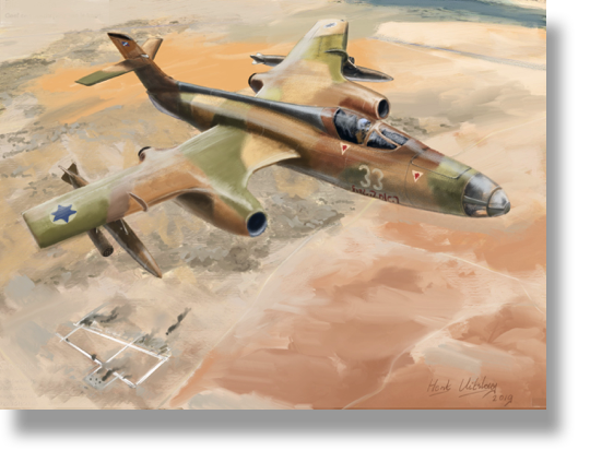 Vautour IAF reconnaissance plane
"Big Brother"
Digital painted with SketchbookPro
Canvas Repro 45 x 60 cm € 175,00